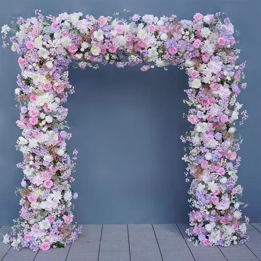 Lavender, Ivory Rectangle Archway Flower, Spring Party Decor, Wedding Baby Shower Decoration Flower Garland