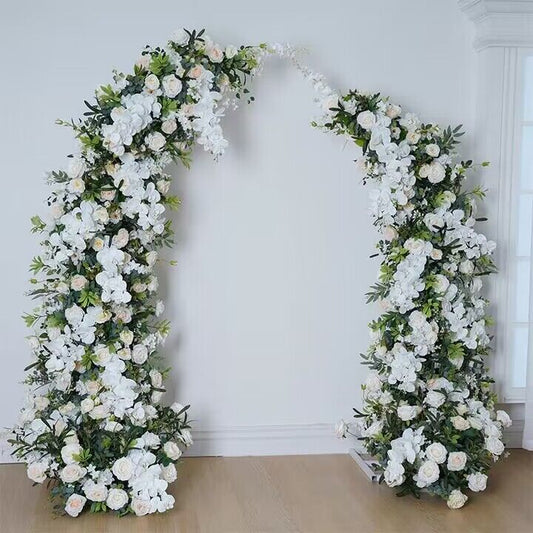 White Phalaenopsis, Champagne Flower, Greenery Arch Flower, Wedding Backdrop Customize Flower