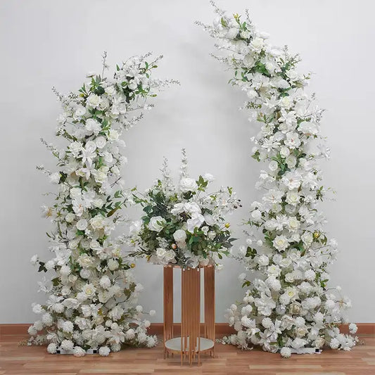 White, Greenery Flower Garland, Wedding Backdrop Customize Flower, Engagement Backdrop Archway Flowers