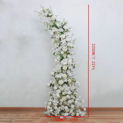 White, Greenery Flower Garland, Wedding Backdrop Customize Flower, Engagement Backdrop Archway Flowers