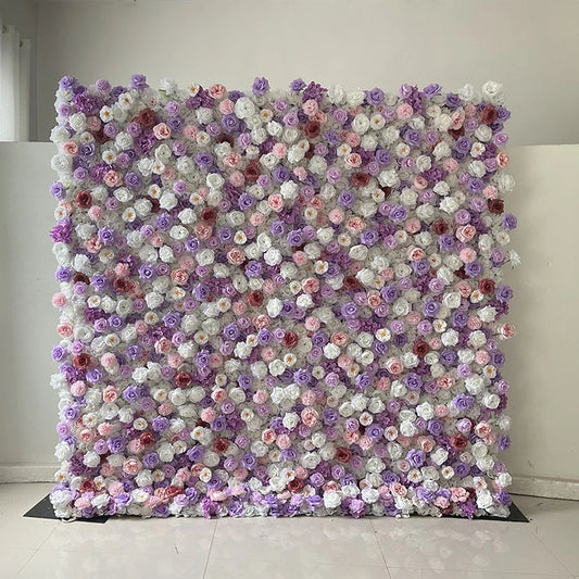 Lavender, Baby Pink, Ivory Flower Backdrop, Wedding Stage Party Home Festival Indoor and Outdoor Decoration