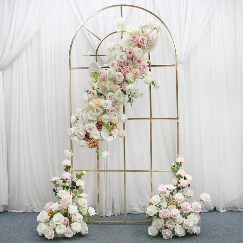 Soft Color Flower Runner, Centerpiece, Wedding Engagement Party, Ceremony Reception Flower Arrangement