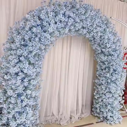 Blue Cherry Blossom Flower Arch Flower Backdrop, Wedding Engagement Backdrop Flower Garland