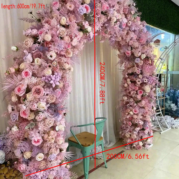 Blush Pink, Lavender Flower Arch Flower Backdrop, Wedding Engagement Backdrop Flower Garland