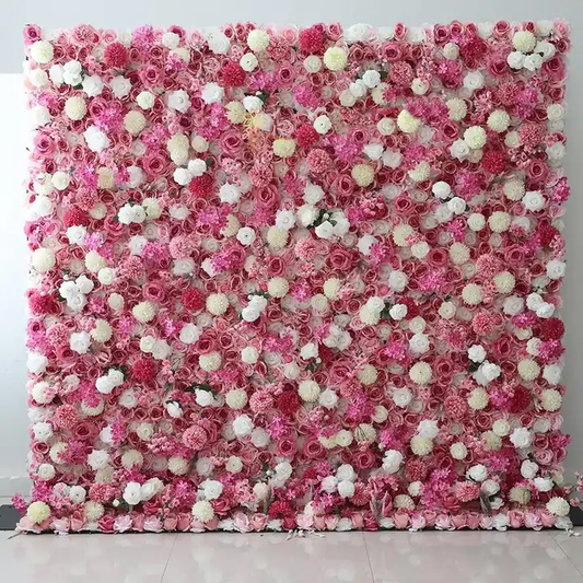 Custom Light Pink, White Flower Backdrop, Wedding Engagement Baby Shower Backdrop Decoration