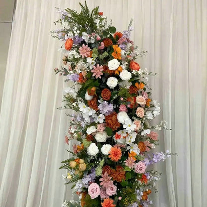 Autumn Colorful Archway Flower, Silk Flowers for Arch, Wedding Engagement Party Background Arrangement