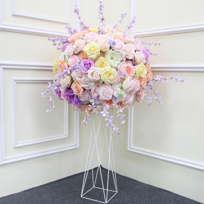 Bright Archway Flower Arrangement, Soft Colorful Centerpiece, Wedding, Engagement Backdrop Decoration