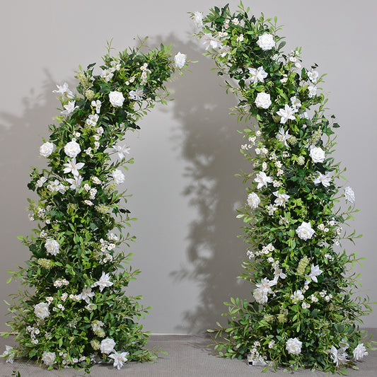 Greenery, White Flower Arch Flower, Wedding Scene Background Arrangement, Stage Decor Custom Flower