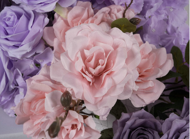 Dusty Purple,Dusty Pink Table Runner,Wedding Flower Row,Bridal Shower Backdrop Decoration