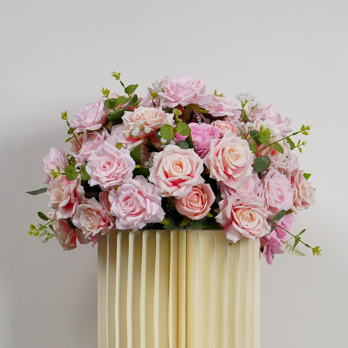 Light Pink, Peach Flower Arrangement, Wedding Flower Centerpiece, Bridal Shower Backdrop Decoration