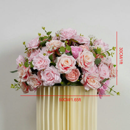 Light Pink, Peach Flower Arrangement, Wedding Flower Centerpiece, Bridal Shower Backdrop Decoration