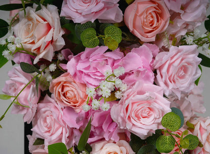 Light Pink, Peach Flower Arrangement, Wedding Flower Centerpiece, Bridal Shower Backdrop Decoration