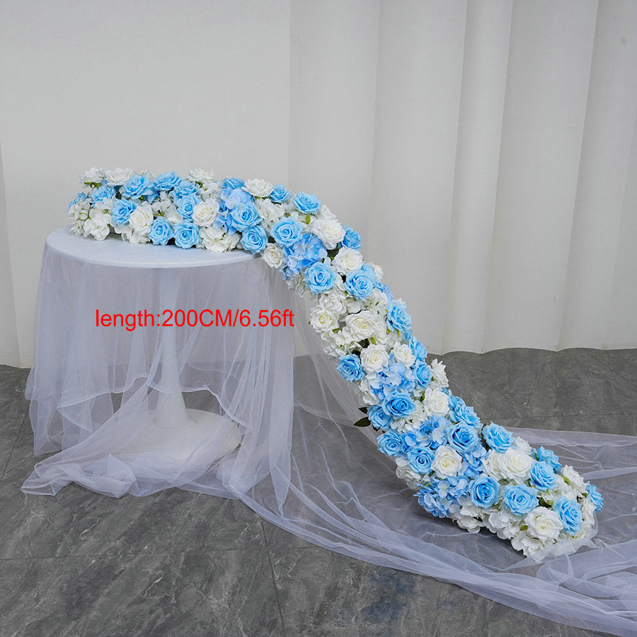 Deep Sky Blue Flower Arrangement, Flower Centerpiece, Wedding Baby Shower Backdrop Decoration