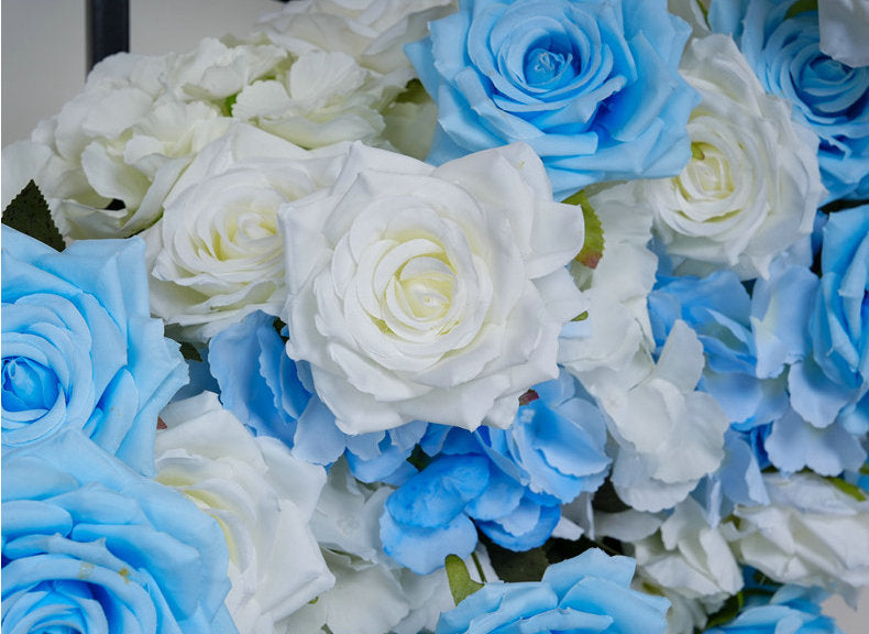 Deep Sky Blue Flower Arrangement, Flower Centerpiece, Wedding Baby Shower Backdrop Decoration