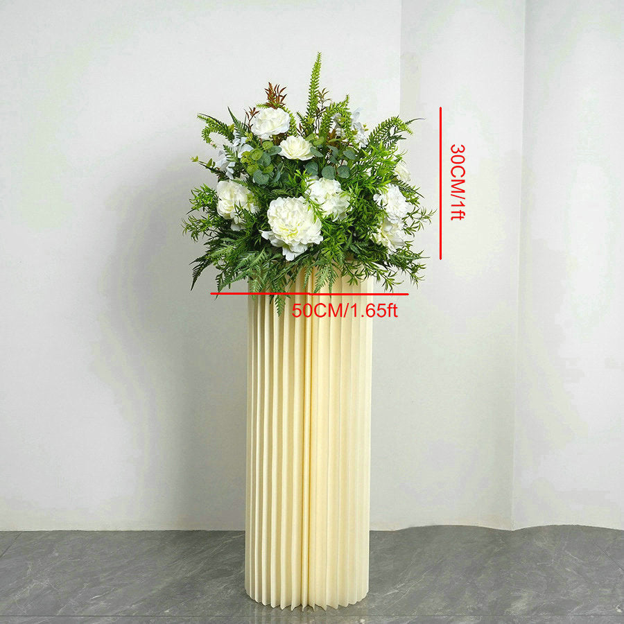 Artificial Green Plants, White Flower Arrangemnet, Centerpiece, Wedding Reception Table Runner