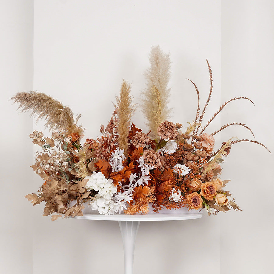 Brown, Terracotta, Dusty,Rust Orange Autumn Fall Wedding Flower Garland, Centerpiece, Bridal Shower Backdrop Decoration