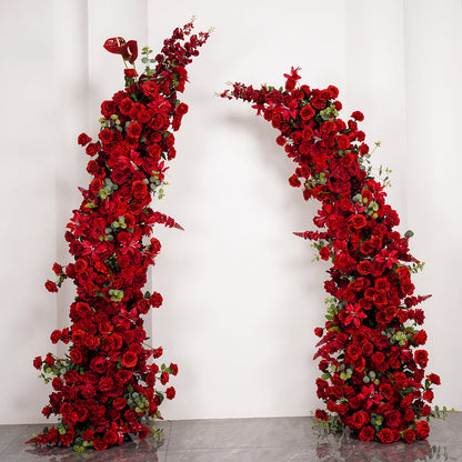 Red, Darkred Arch Flower, Centerpiece, Floor Flower, Wedding Engagement Bridal Shower Backdrop Customize Flower