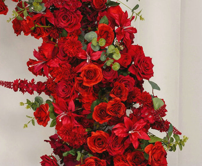 Red, Darkred Arch Flower, Centerpiece, Floor Flower, Wedding Engagement Bridal Shower Backdrop Customize Flower