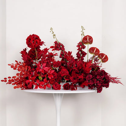 Red, Darkred Arch Flower, Centerpiece, Floor Flower, Wedding Engagement Bridal Shower Backdrop Customize Flower