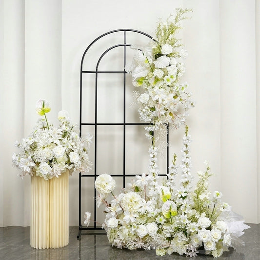 White Flower Arrangement, Centerpiece, Floor Flower, Wedding Engagement Bridal Shower Backdrop Customize Flower