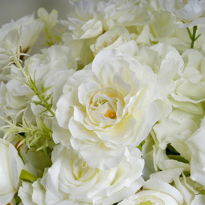 Ivory Rose, Hydrangeas Wedding Floral Table Centerpiece, Floral Ball, Dinner Party Home Business Decor