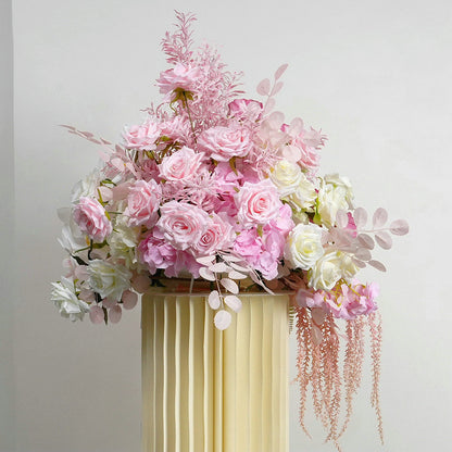 Light Pink Wedding Floral Table Centerpiece, Floral Ball, Dinner Party Home Business Decor