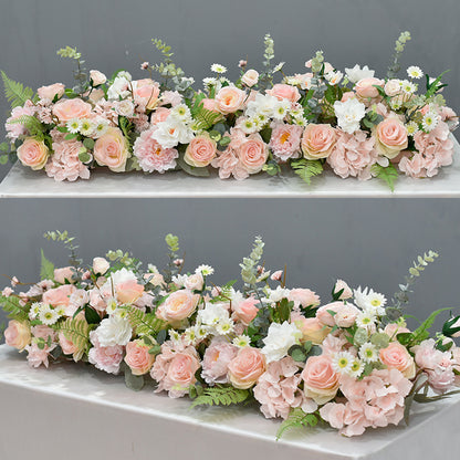 Champagne Artificial Flower Runner, Wedding, Baby Shower Backdrop Decoration Flower Arrangement