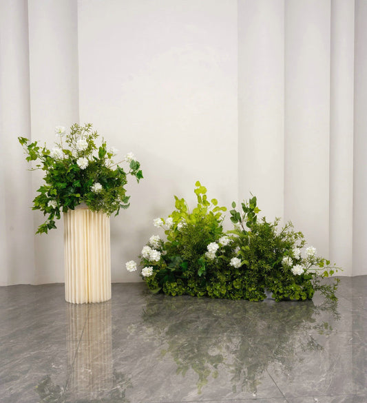 Custom Green Plants Flower Arrangement, Flower Centerpiece, Wedding Reception Flower Runner