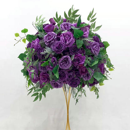 Purple Artificial Flower Ball,Wedding Floral Table Centerpieces,Road Lead Props