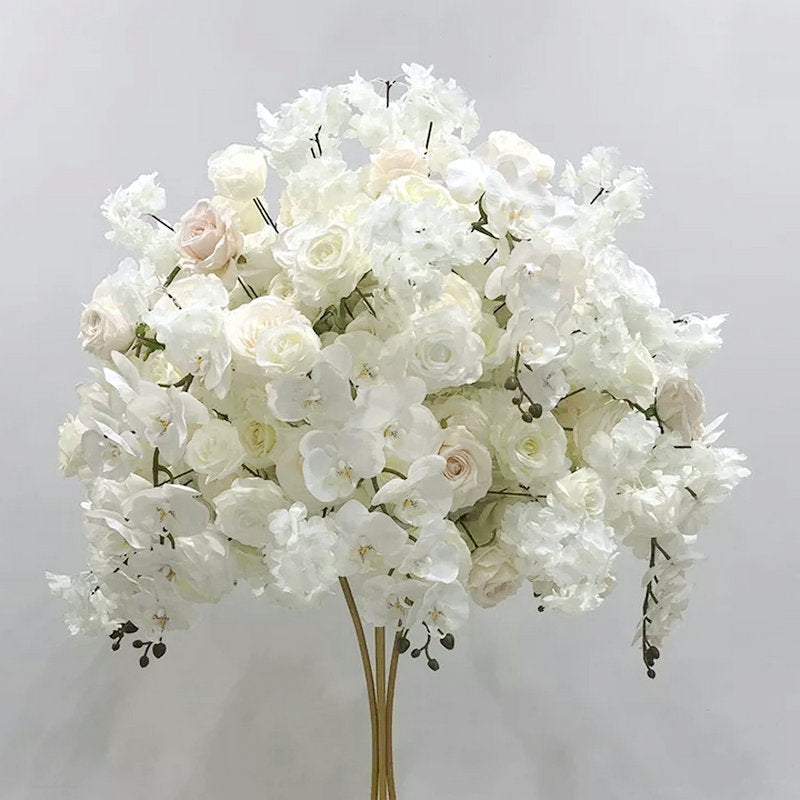 Rose Leafy Flower Wedding Centerpiece,Wedding Floral Table Centerpiece Floral Ball Dinner Party Home Business Decor