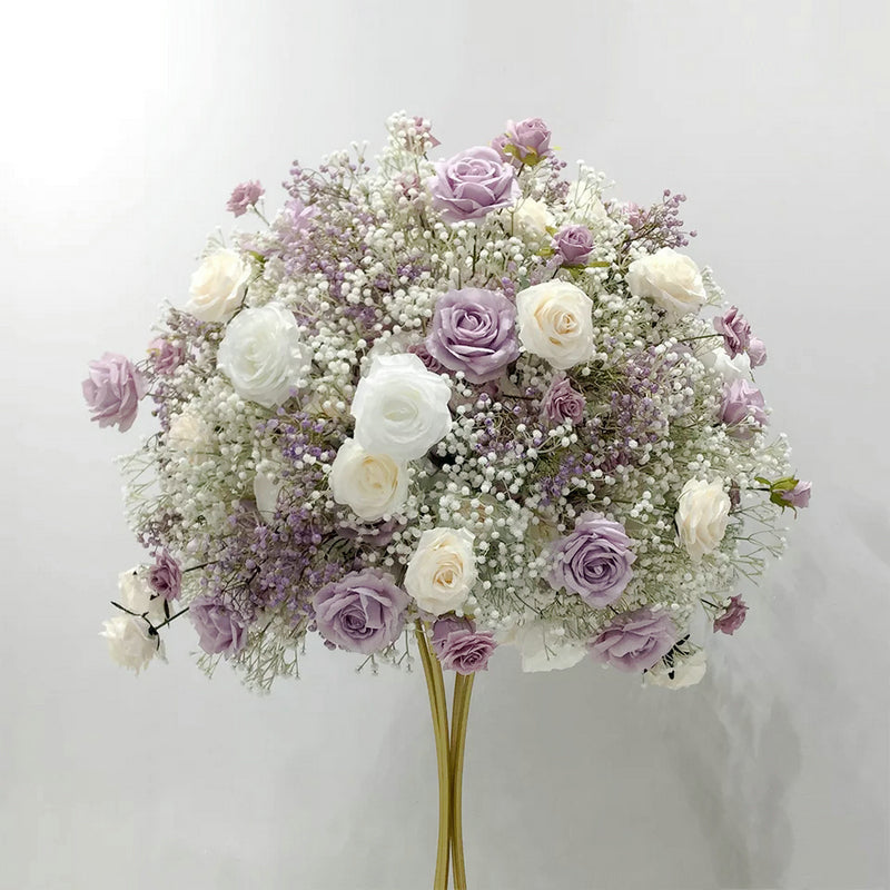 Baby Breath Artificial Rose Flower Ball,Gypsophila Table Centrepiece Ball,Wedding Party Floral Ball Table Centerpiece Decor