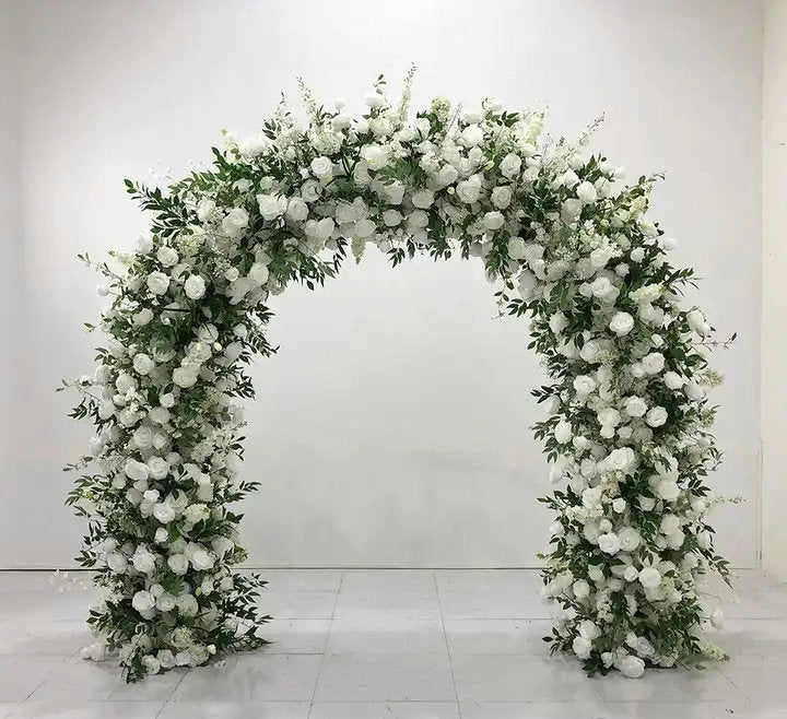 Ivory Rose, Babybreaths, Hydrangea, Butterfly orchid Archway Flower, Wedding Engagement Party, Stage Decors