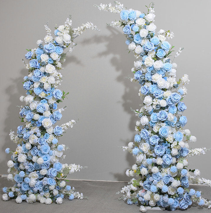 Sky Blue Wedding Flower Arrangement, Wedding Reception, Birthday Party Table Runner, Various Size Custom Flower