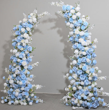 Sky Blue Wedding Flower Arrangement, Wedding Reception, Birthday Party Table Runner, Various Size Custom Flower