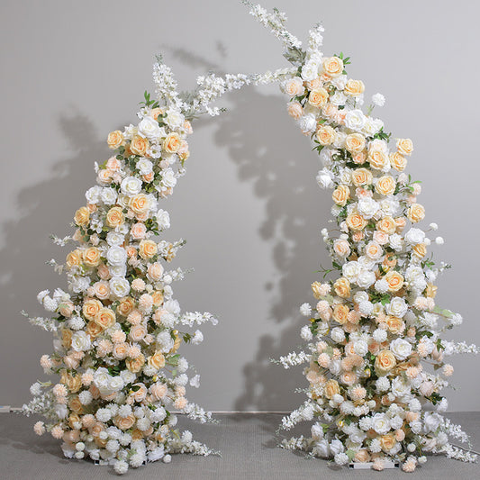 Champagne Artificial Wedding Flower Garland, Wedding Reception, Birthday Party Table Runner