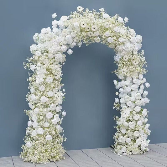 Babybreaths, White Rose Wedding Archway Flower, Engagement Birthday Backdrop Flower Garland