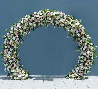 White, Blush Pink, Dusty Puprle Artificial Archway Flower, Wedding Engagement Backdrop Flower Garland