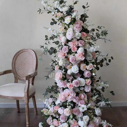 Dusty Pink,White Archway Flower,Silk Flower Wedding Engagement,Hotel Arch Flower Decoration