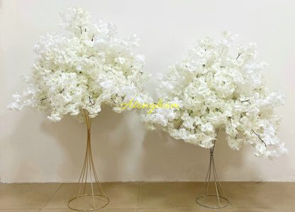 White Cherry Blossom Wedding Flower Ball Artificial Restaurant Flower Centerpiece Events Party Table Setting