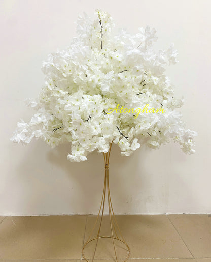 White Cherry Blossom Wedding Flower Ball Artificial Restaurant Flower Centerpiece Events Party Table Setting