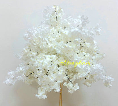 White Cherry Blossom Wedding Flower Ball Artificial Restaurant Flower Centerpiece Events Party Table Setting