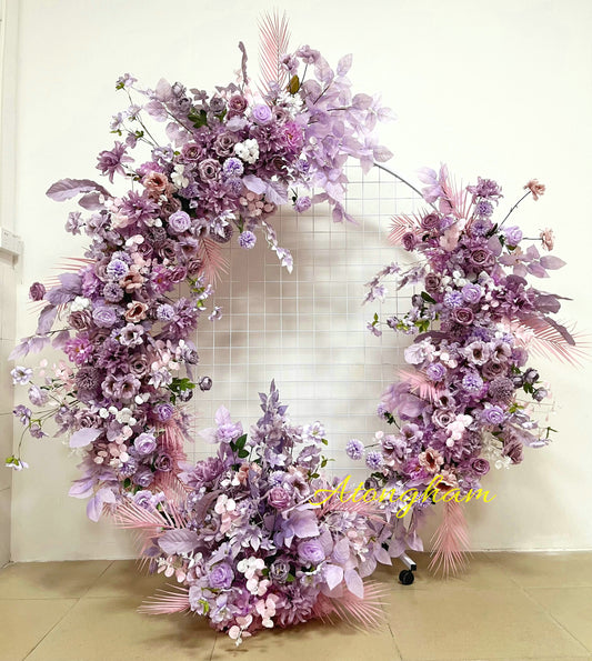 Lavender Arch Flower Arrangement Wedding Backdrop Business Party Decor Flower