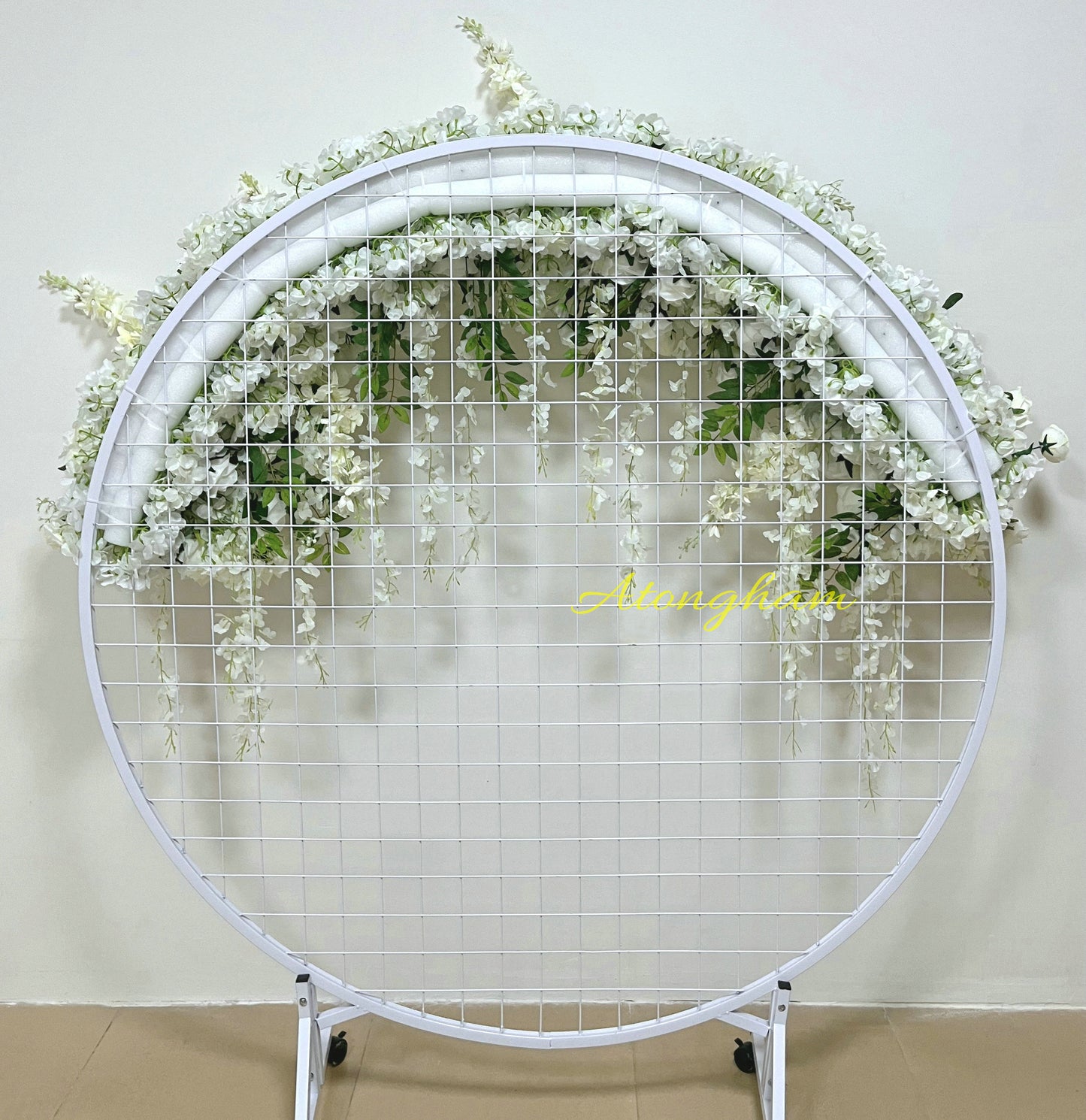 Ivory Rose Hanging vine Flower Arrangement Arch Flower Garland Wedding Decor Table Runner