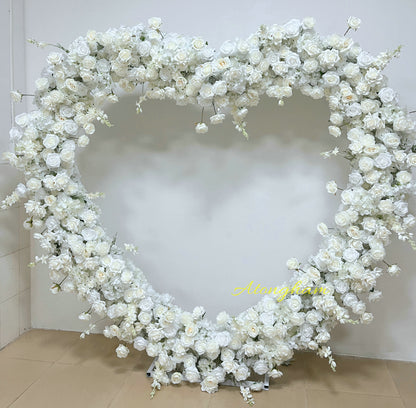 Romantic Wedding Heart Arch Flower in Cream Bridal Shower Backdrop Decoration Props