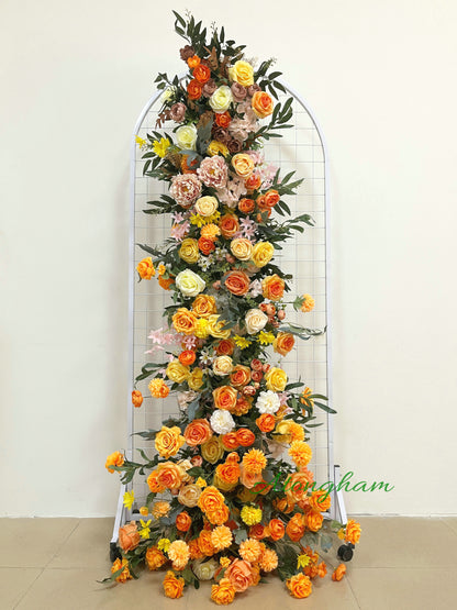 Autumn Outdoor Wedding Artificial Flower Arrangement Party Backdrop Decoration Props