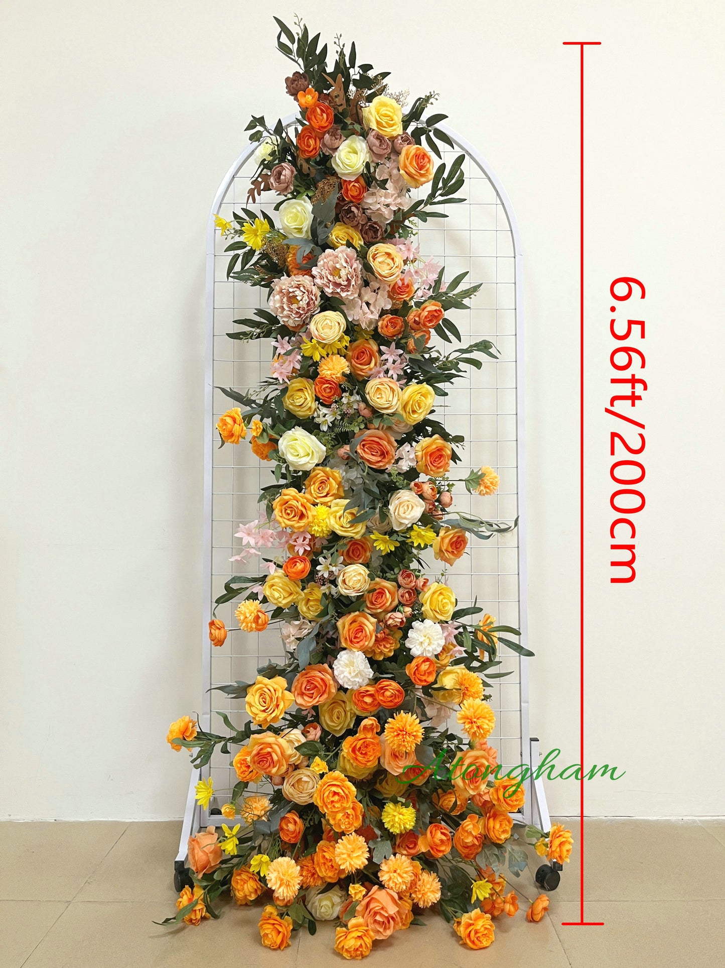 Autumn Outdoor Wedding Artificial Flower Arrangement Party Backdrop Decoration Props