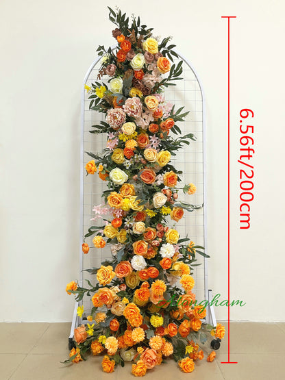 Autumn Outdoor Wedding Artificial Flower Arrangement Party Backdrop Decoration Props