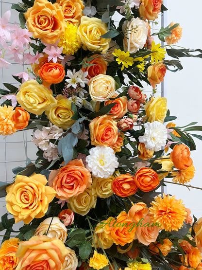 Autumn Outdoor Wedding Artificial Flower Arrangement Party Backdrop Decoration Props