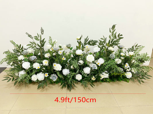 Dusty Blue Winter Wedding Floor Flower Aisle Flower Christmas New Year Decoration Floral