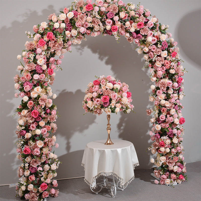 Colorful Archway Flower Garland, Wedding, Engagement Party Arch Flower, Photo Booth Backdrop Decor